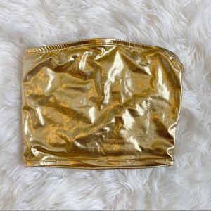 Gold Foil Tube Top